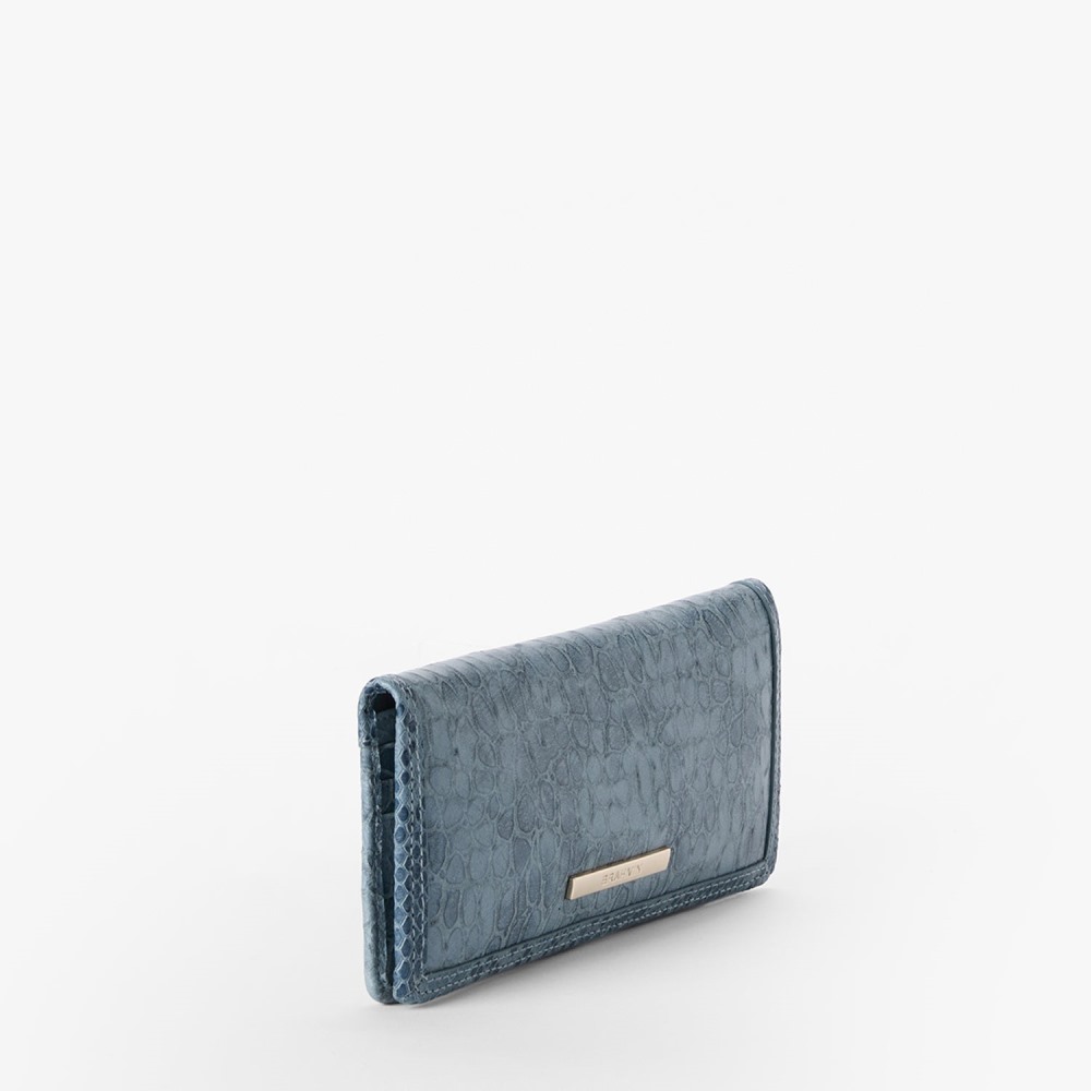Brahmin Ady Leather Wallet - Bellbottom Blue Zostera