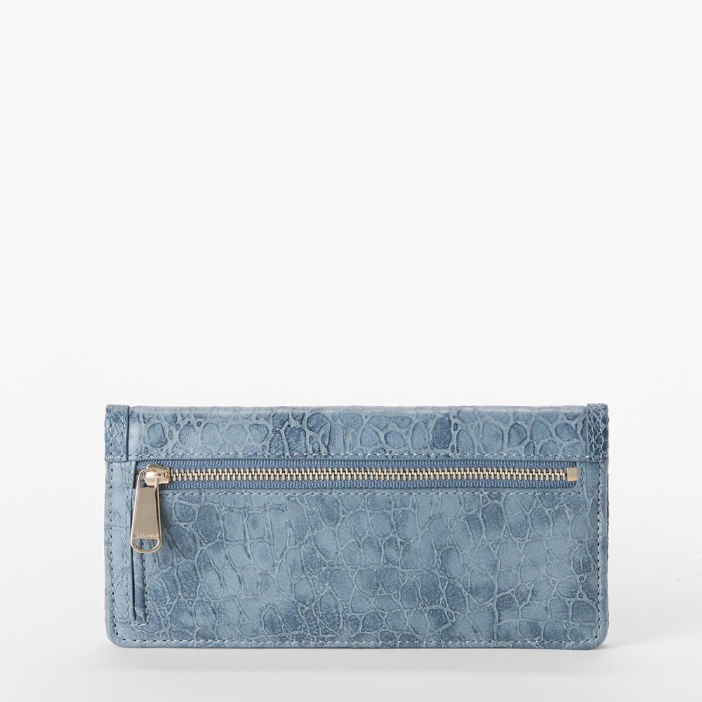 Brahmin Ady Leather Wallet - Bellbottom Blue Zostera