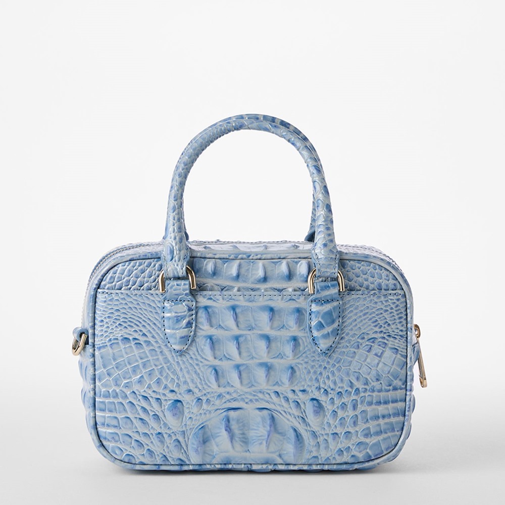 Brahmin Mara Leather Satchel - Heavenly Blue Melbourne