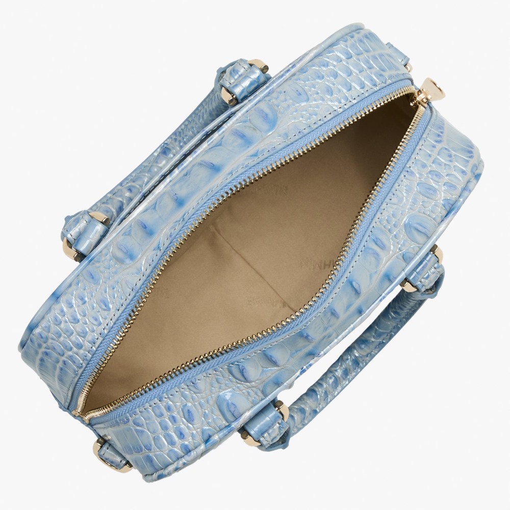 Brahmin Mara Leather Satchel - Heavenly Blue Melbourne