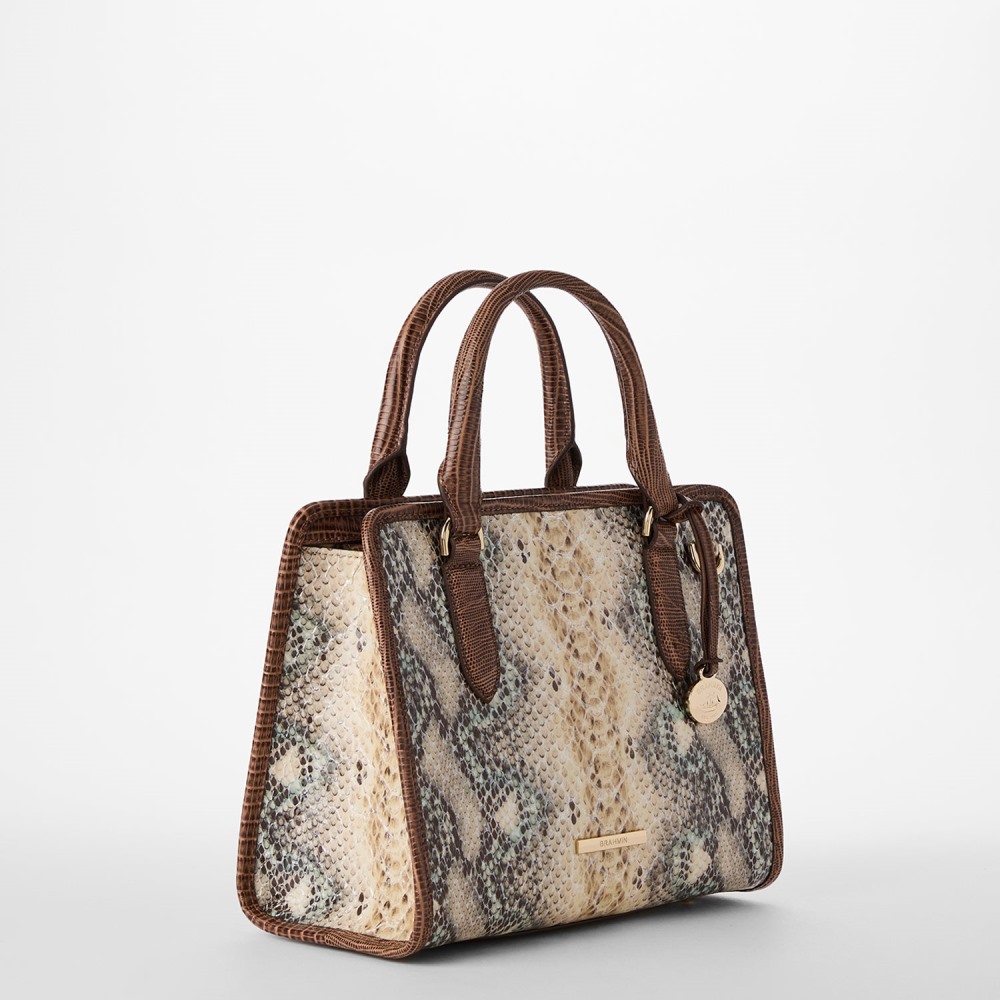 Brahmin Cami Leather Satchel - Multi Eirwen
