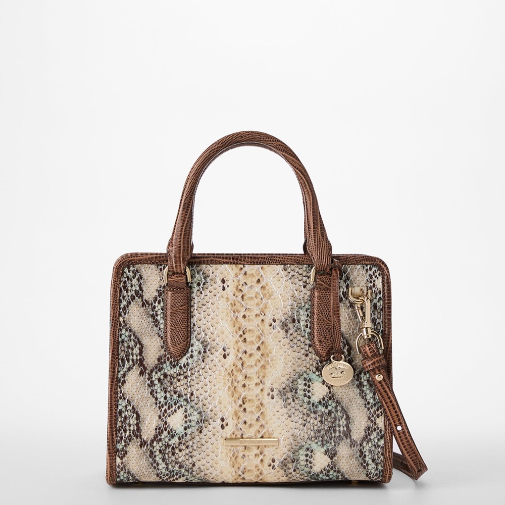 Brahmin Cami Leather Satchel - Multi Eirwen