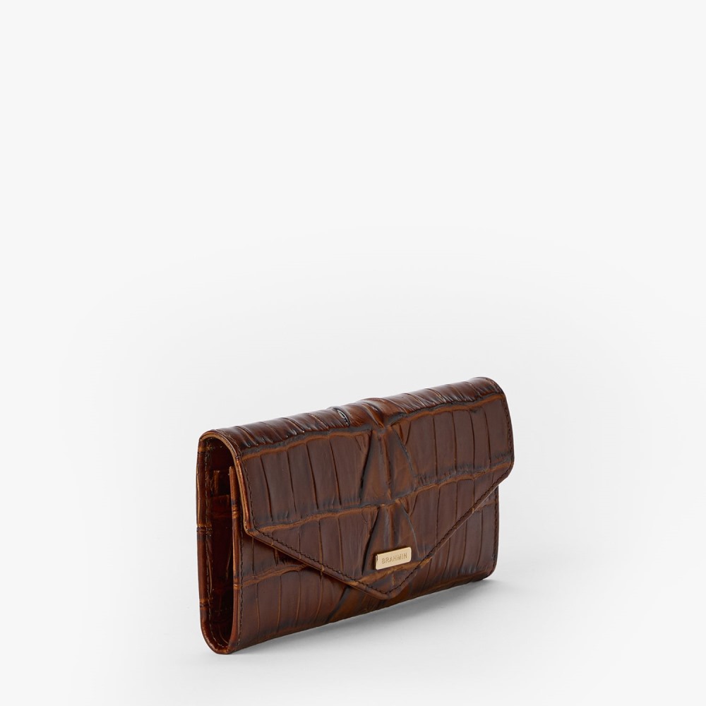 Brahmin Veronica Leather Wallet - Chestnut Marana
