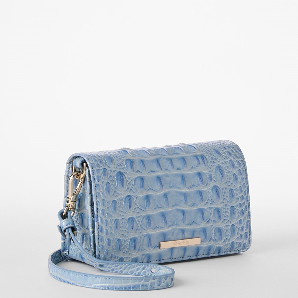 Brahmin Minuette Leather Crossbody - Heavenly Blue Melbourne