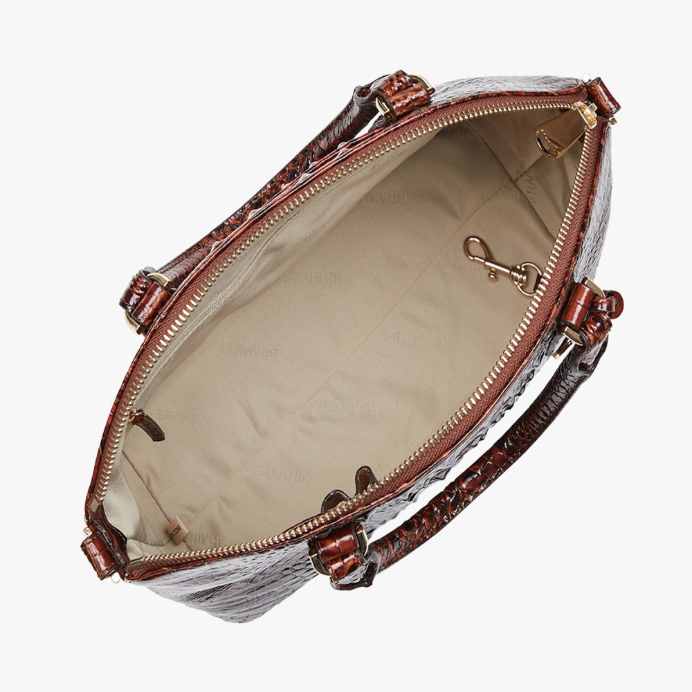 Brahmin Duxbury Leather Satchel - Pecan Melbourne