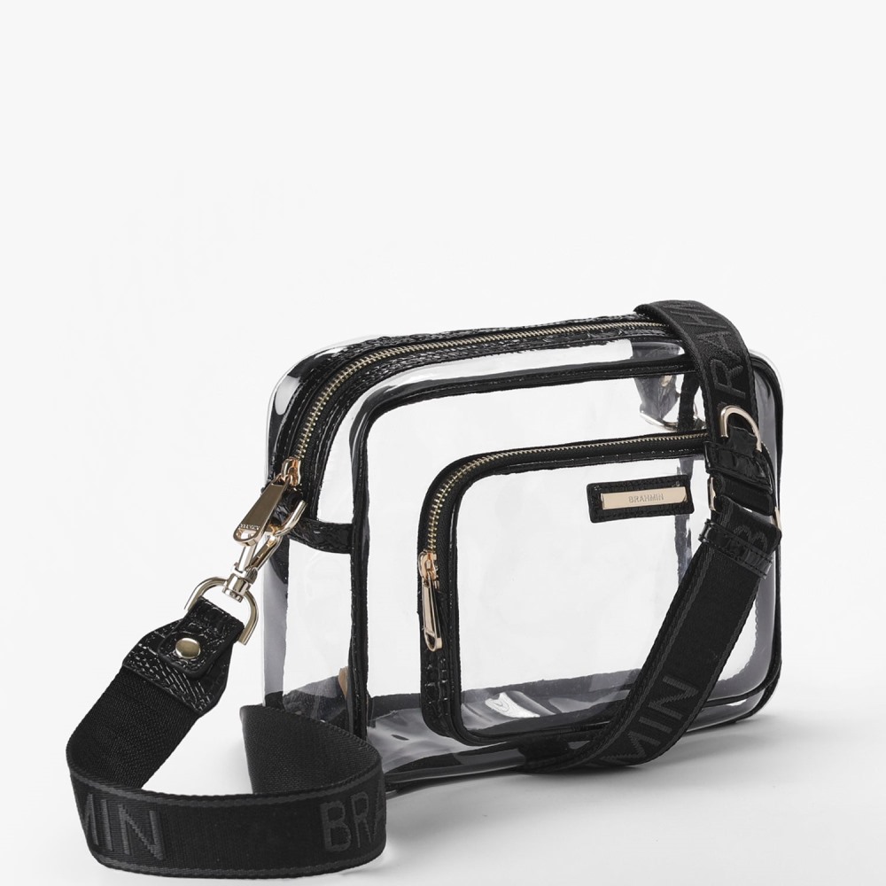 Brahmin Shea Transparent Crossbody - Black Seagate