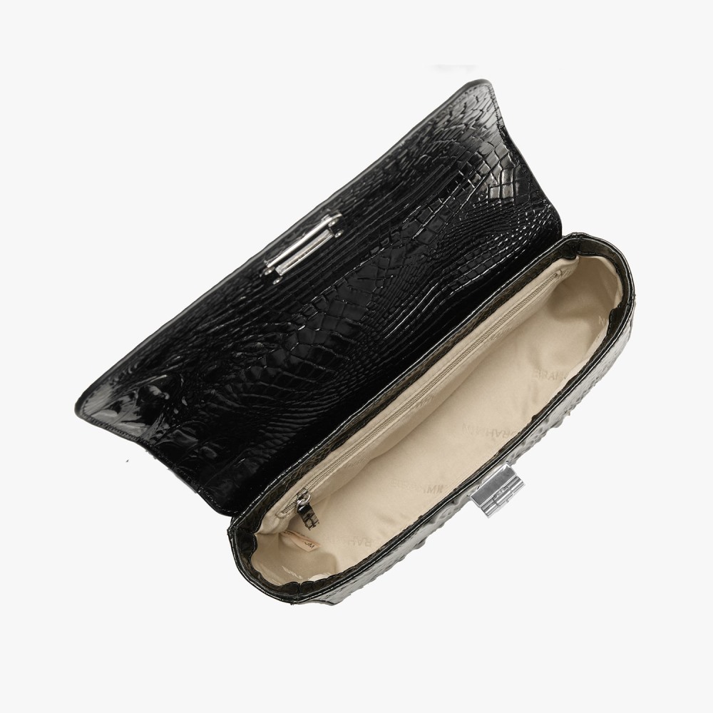 Brahmin Rosa - Black Melbourne Silver Hardware