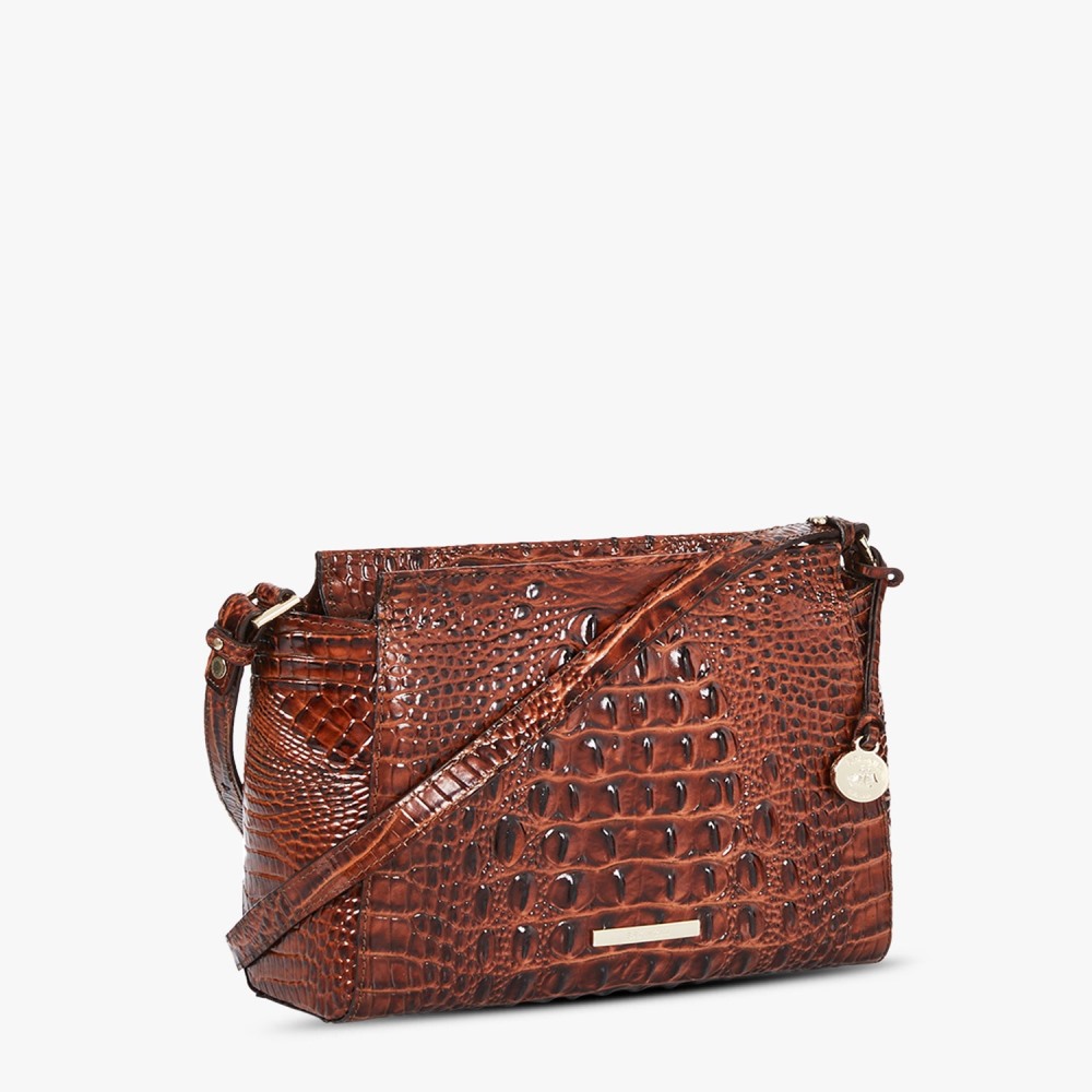 Brahmin Hillary Leather Crossbody - Pecan Melbourne