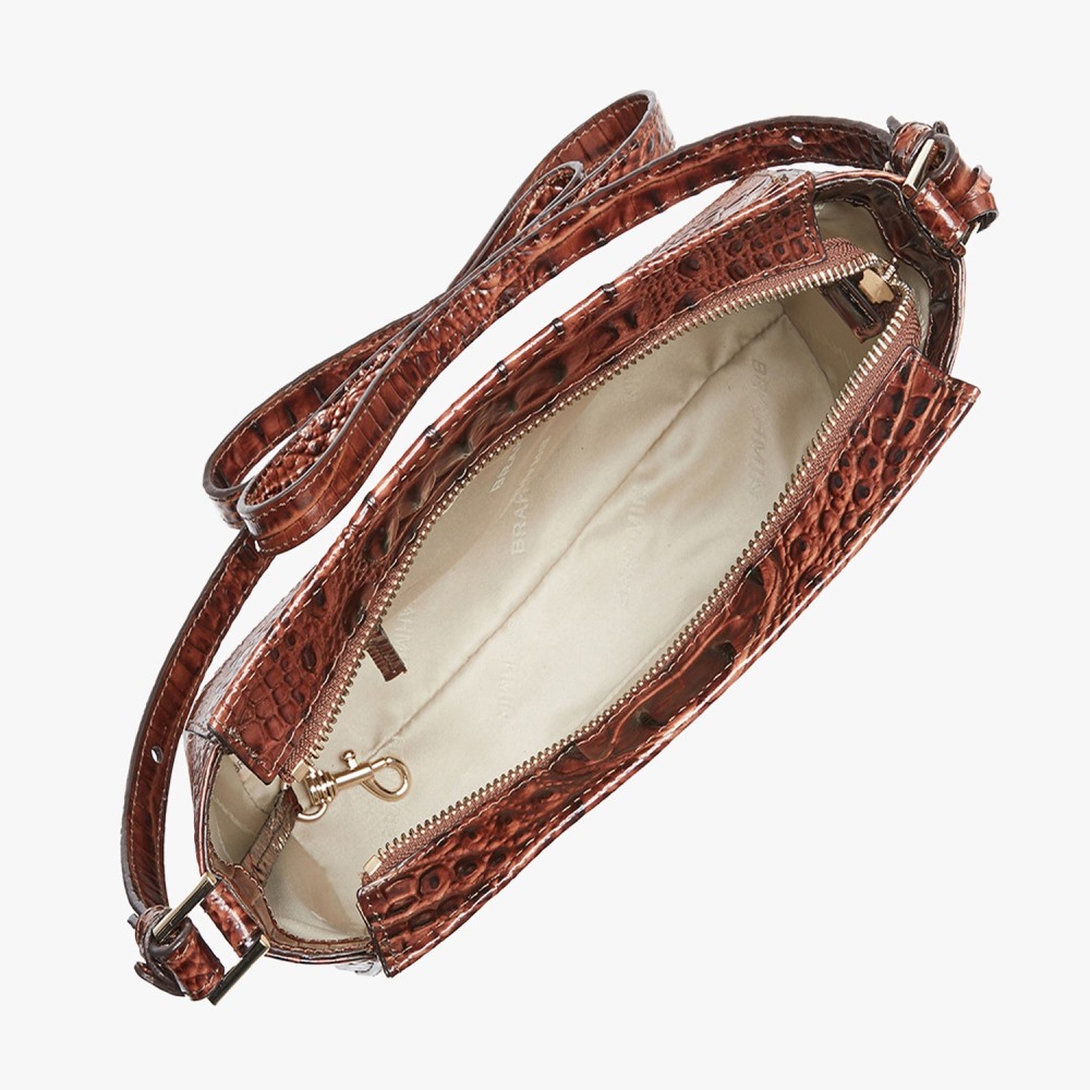 Brahmin Hillary Leather Crossbody - Pecan Melbourne