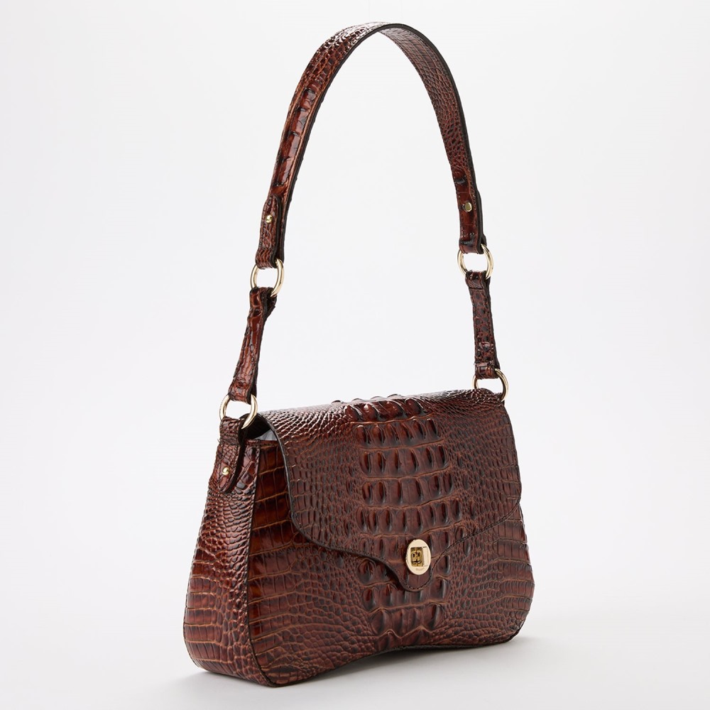 Brahmin Nerida Leather Shoulder Bag - Pecan