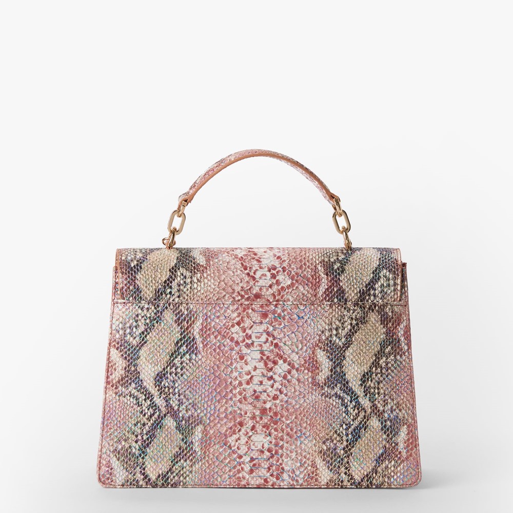 Brahmin Hallie Leather Satchel - Multi Skyterra