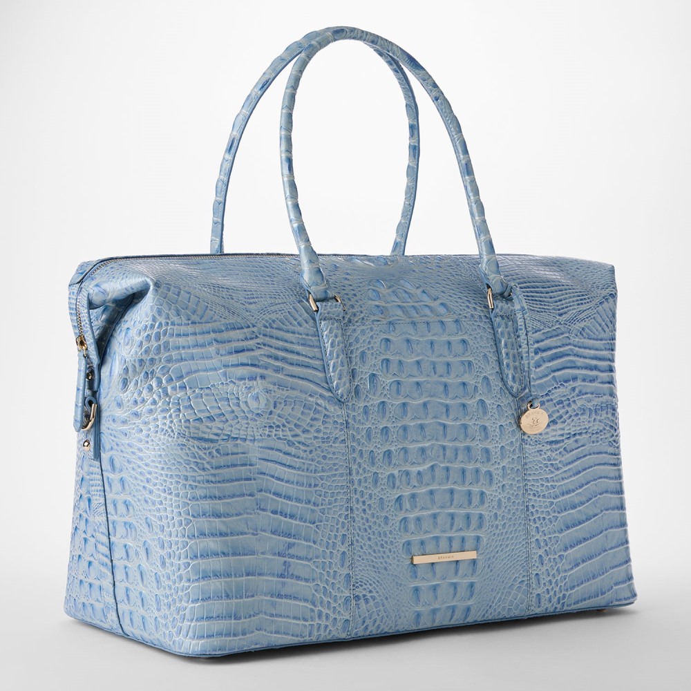 Brahmin Duxbury Weekender Leather Bag - Heavenly Blue Melbourne