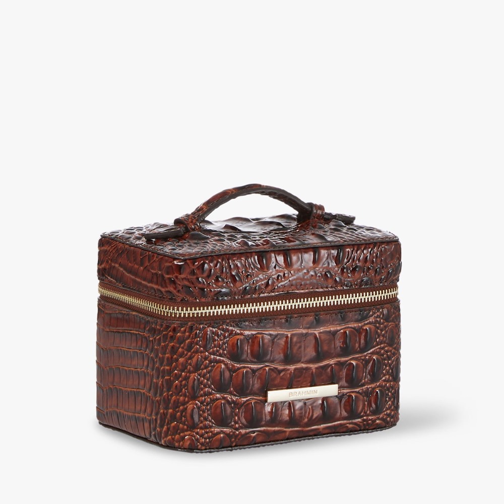 Brahmin Small Charmaine Leather Make-up Case - Pecan Melbourne