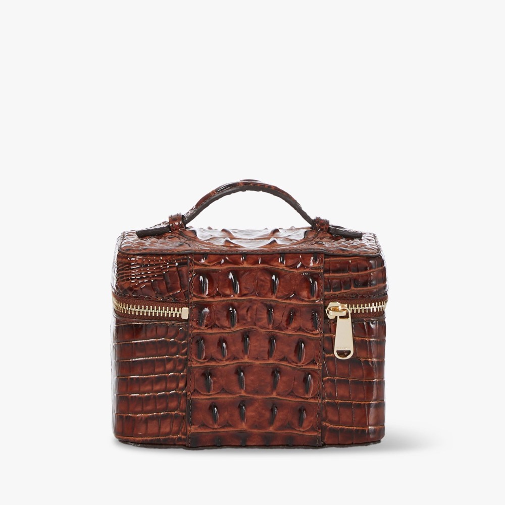 Brahmin Small Charmaine Leather Make-up Case - Pecan Melbourne