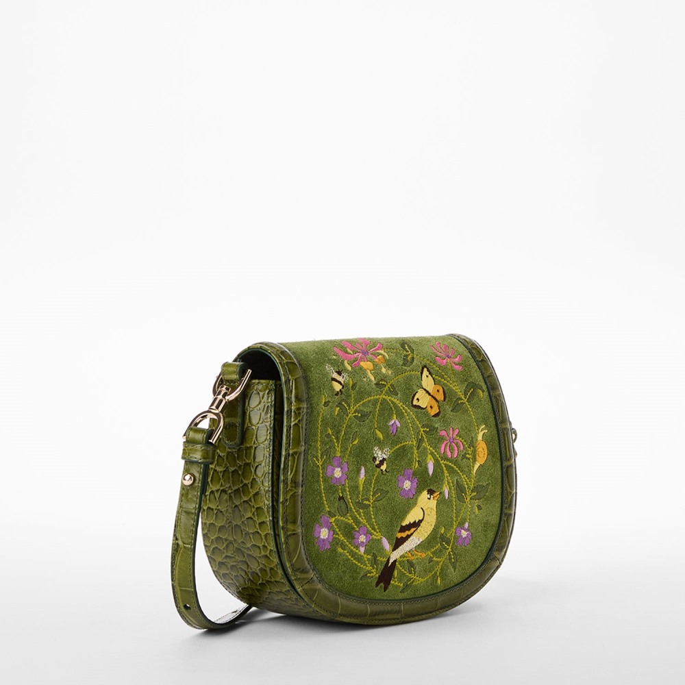 Brahmin Briar Leather Crossbody - Fern Sylvan