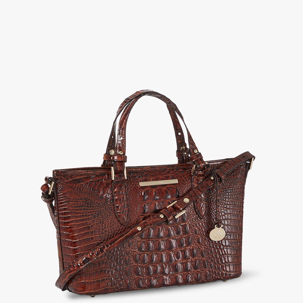 Brahmin Mini Asher Satchel - Pecan