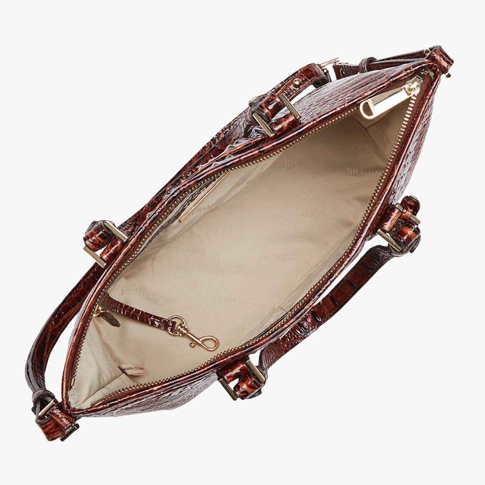 Brahmin Mini Asher Satchel - Pecan