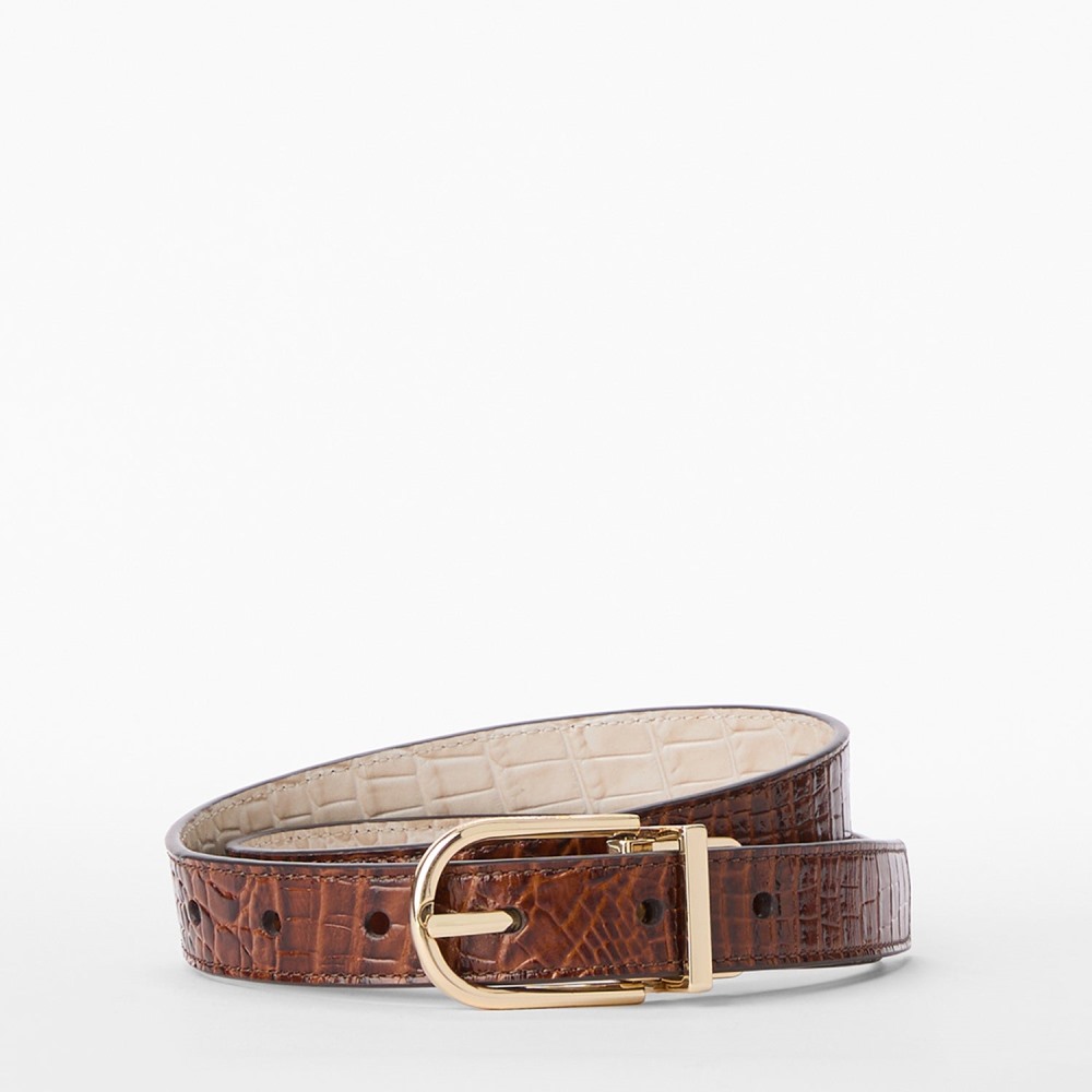 Brahmin Reversible Belt Small - Contour Classic Croc