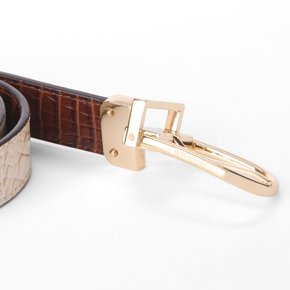 Brahmin Reversible Belt Small - Contour Classic Croc
