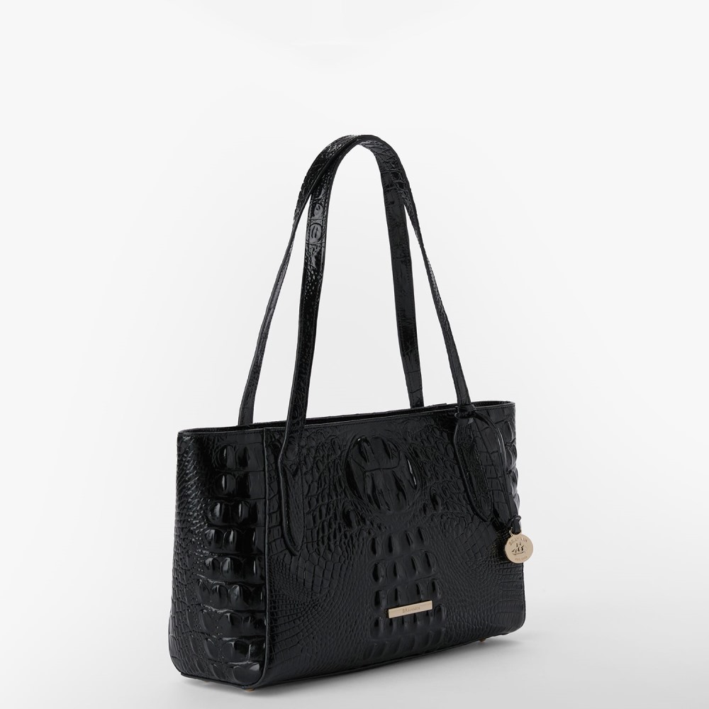 Brahmin Tonya Leather Tote - Black Melbourne