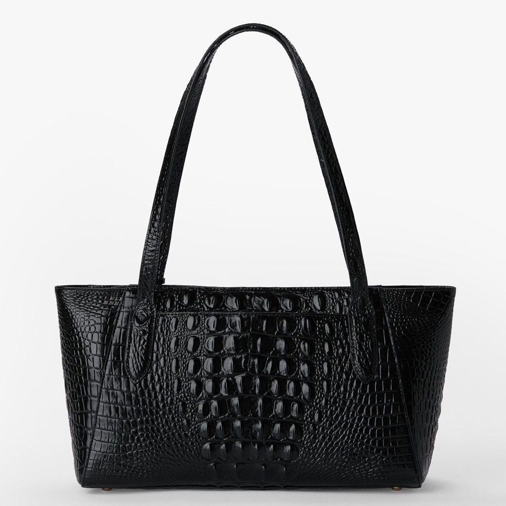 Brahmin Tonya Leather Tote - Black Melbourne