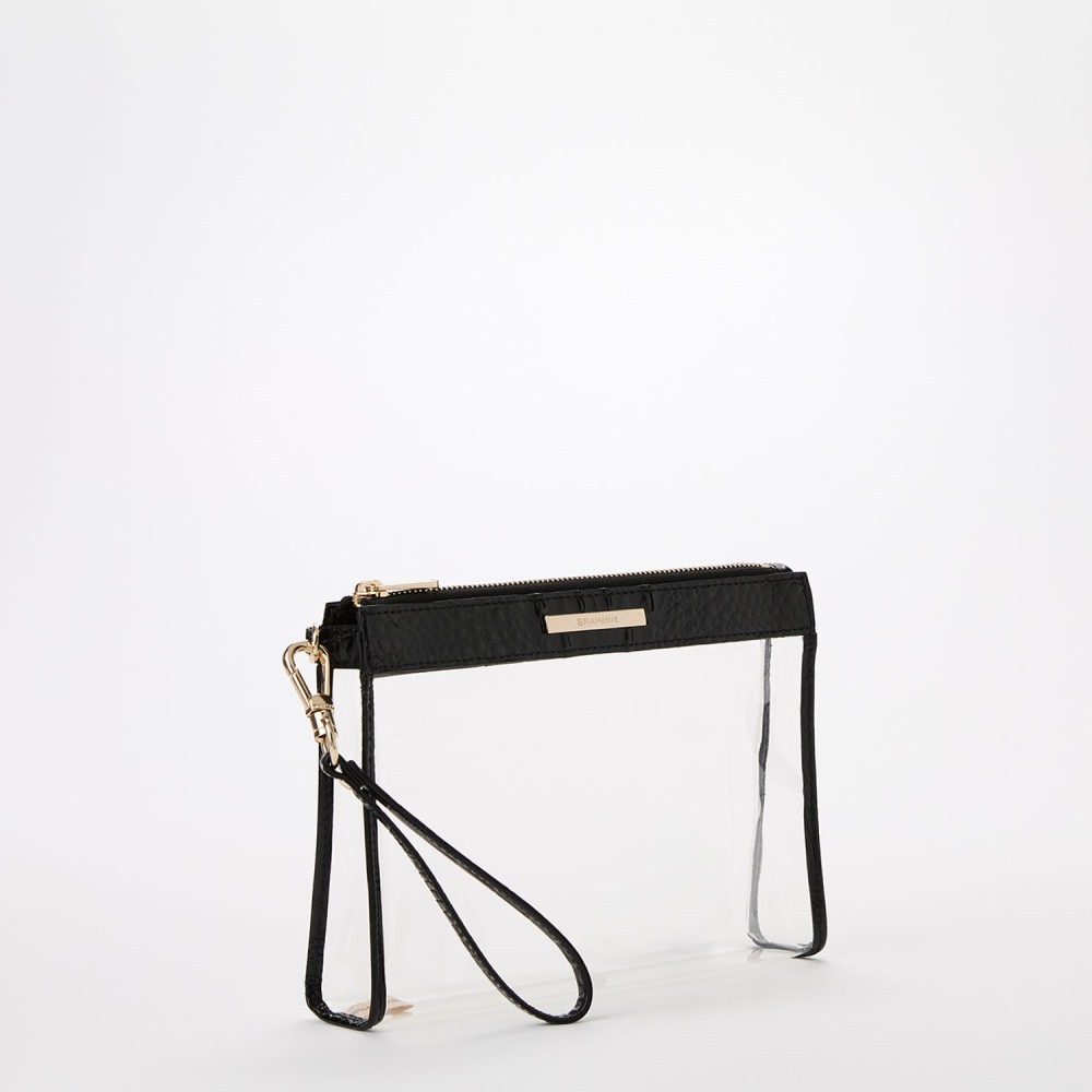 Brahmin Clarisse Transparent Wristlet - Black Seagate
