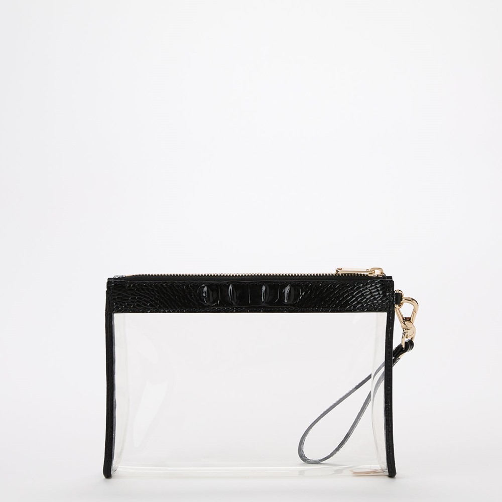 Brahmin Clarisse Transparent Wristlet - Black Seagate