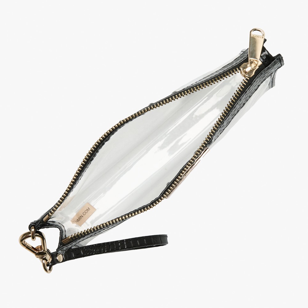 Brahmin Clarisse Transparent Wristlet - Black Seagate