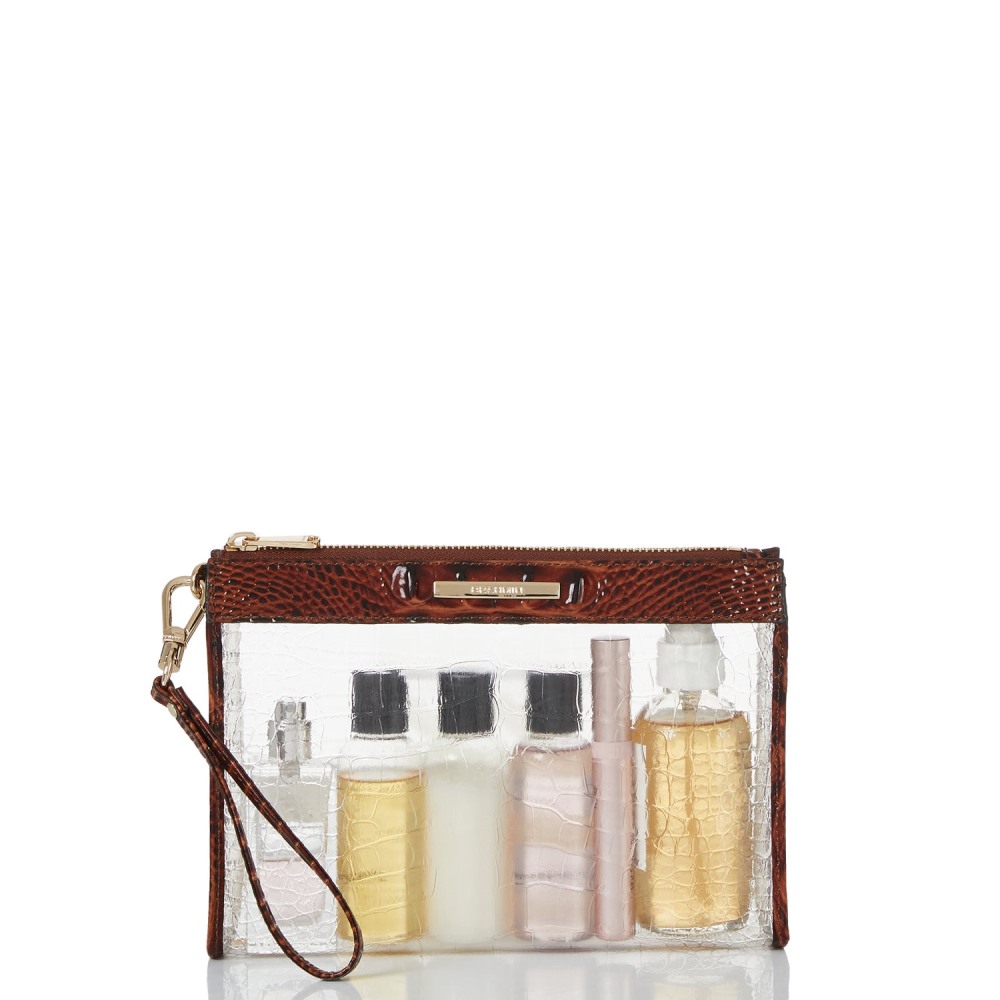 Brahmin Clarisse Transparent Wristlet - Black Seagate