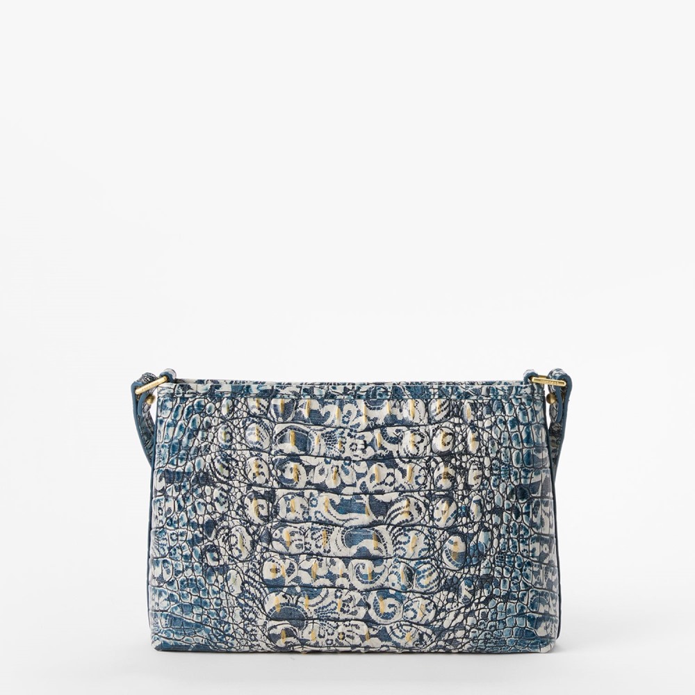 Brahmin Lorelei Leather Shoulder Bag - Blue Filigree