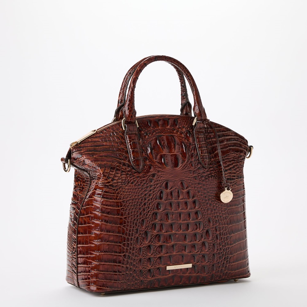 Brahmin Large Duxbury Leather Satchel - Pecan Melbourne