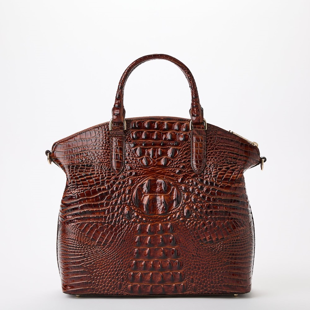 Brahmin Large Duxbury Leather Satchel - Pecan Melbourne