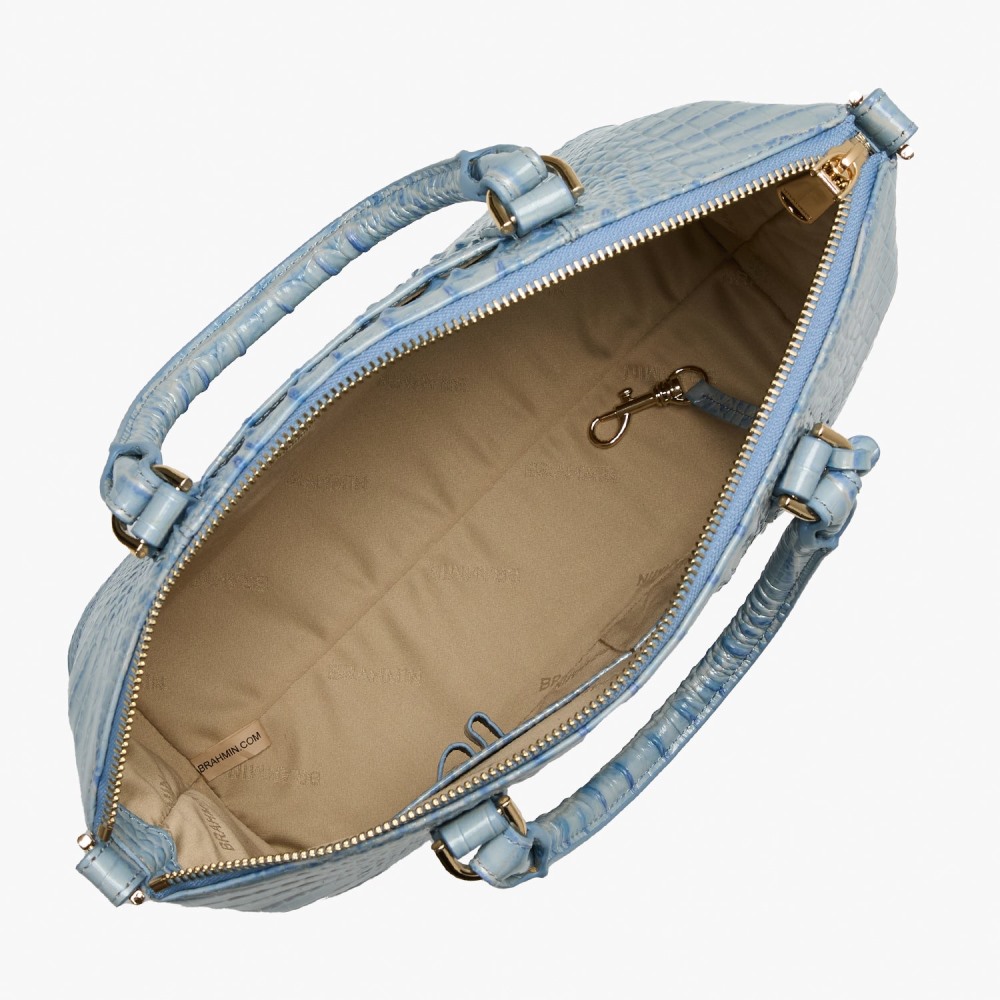 Brahmin Duxbury Leather Satchel - Heavenly Blue Melbourne