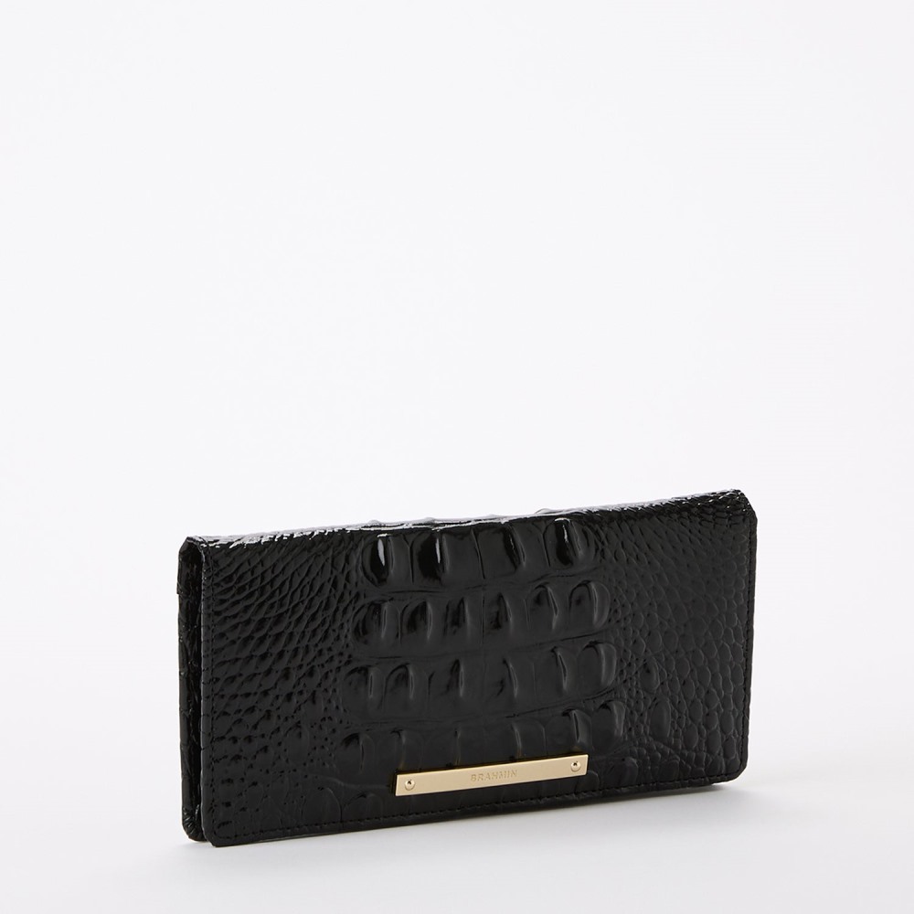 Brahmin Ady Black Leather Wallet - Black Melbourne