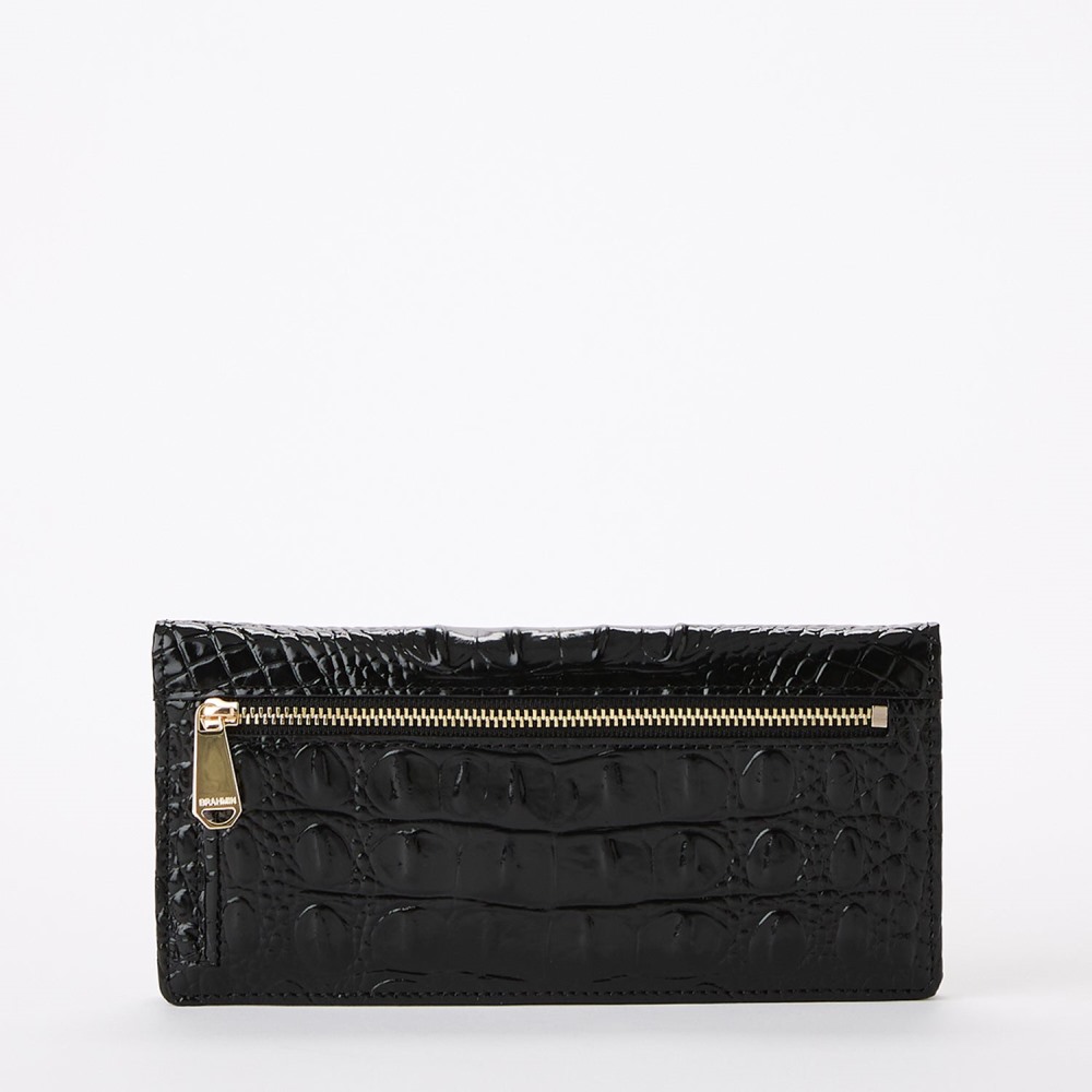 Brahmin Ady Black Leather Wallet - Black Melbourne