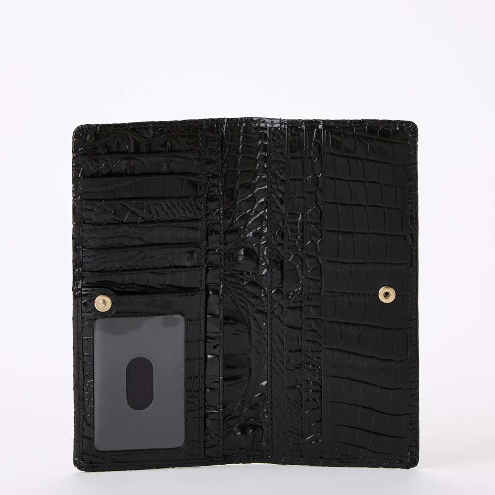 Brahmin Ady Black Leather Wallet - Black Melbourne