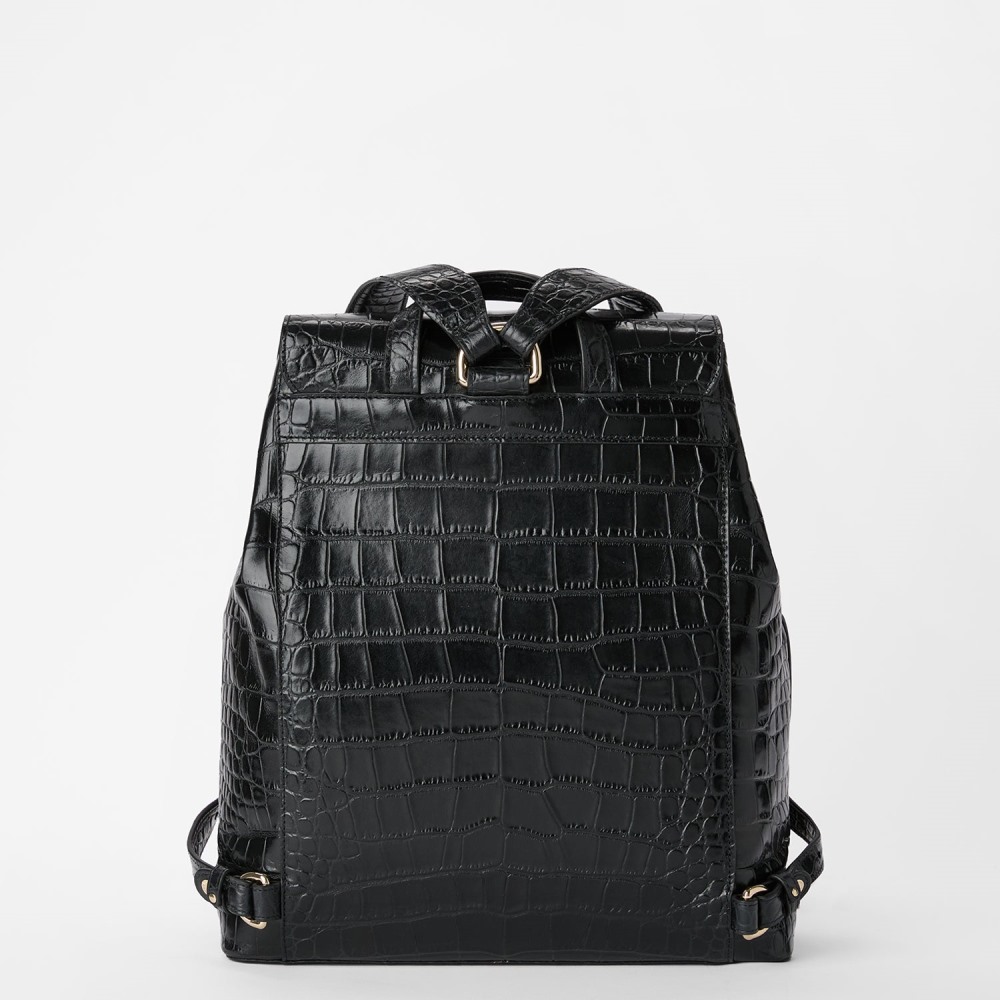 Brahmin Zane Leather Backpack - Black Bremond