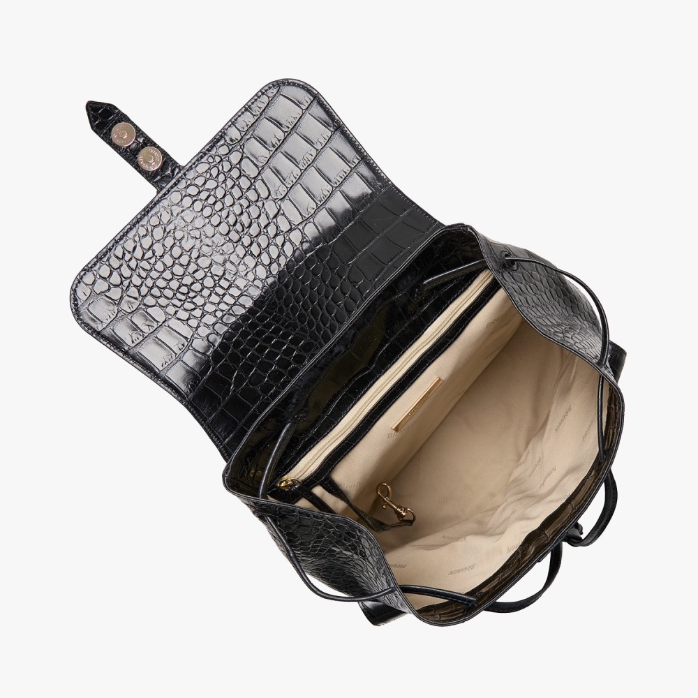 Brahmin Zane Leather Backpack - Black Bremond