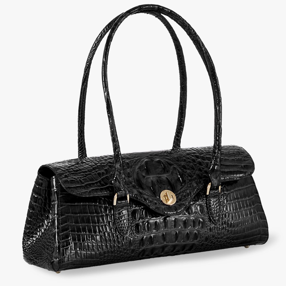 Brahmin Dayan Leather Satchel - Black Melbourne