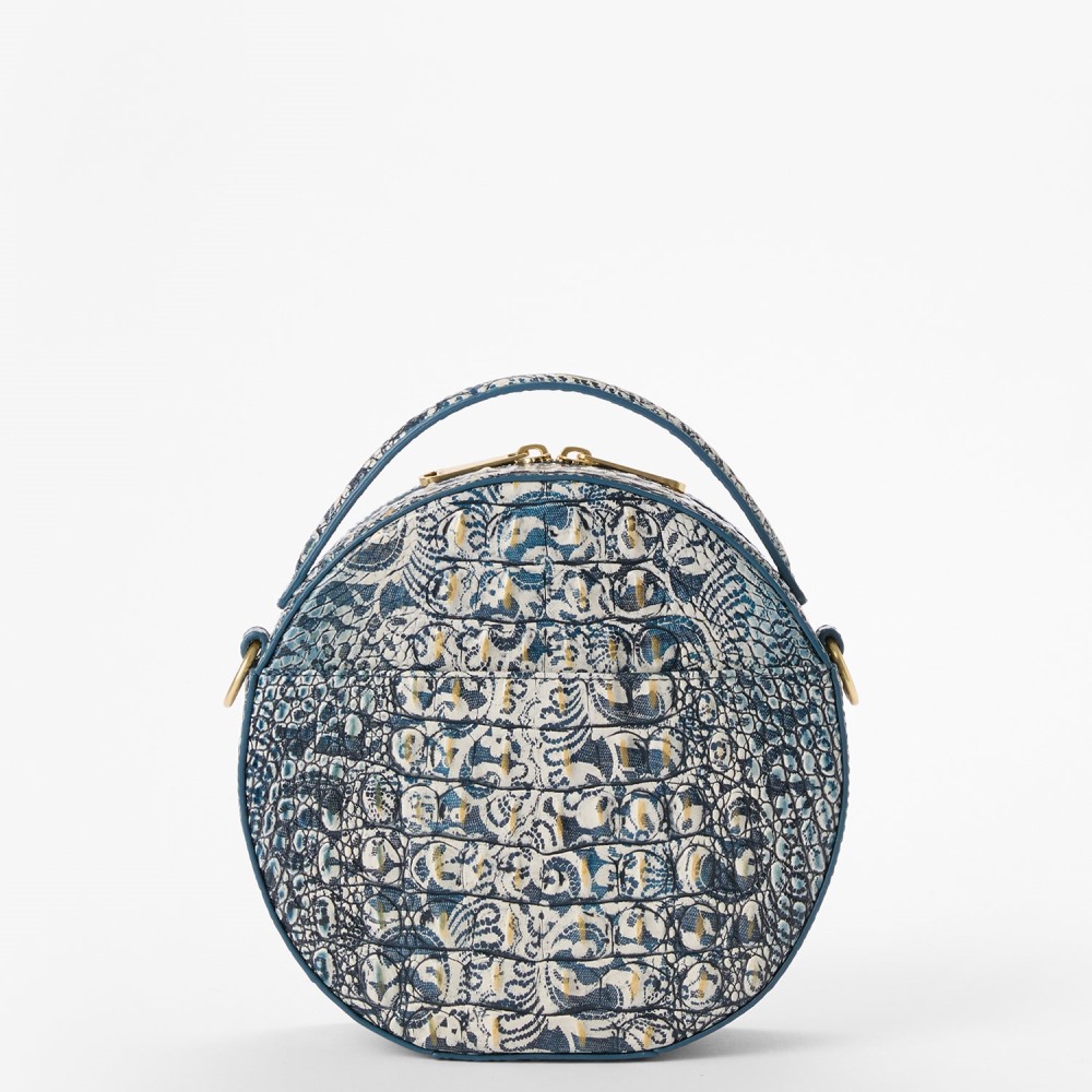 Brahmin Lane Leather Crossbody - Blue Filigree Melbourne