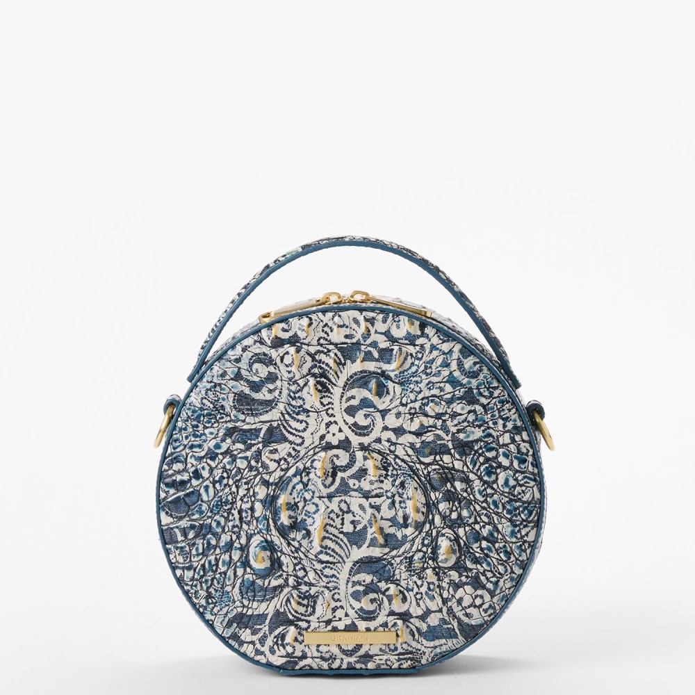 Brahmin Lane Leather Crossbody - Blue Filigree Melbourne