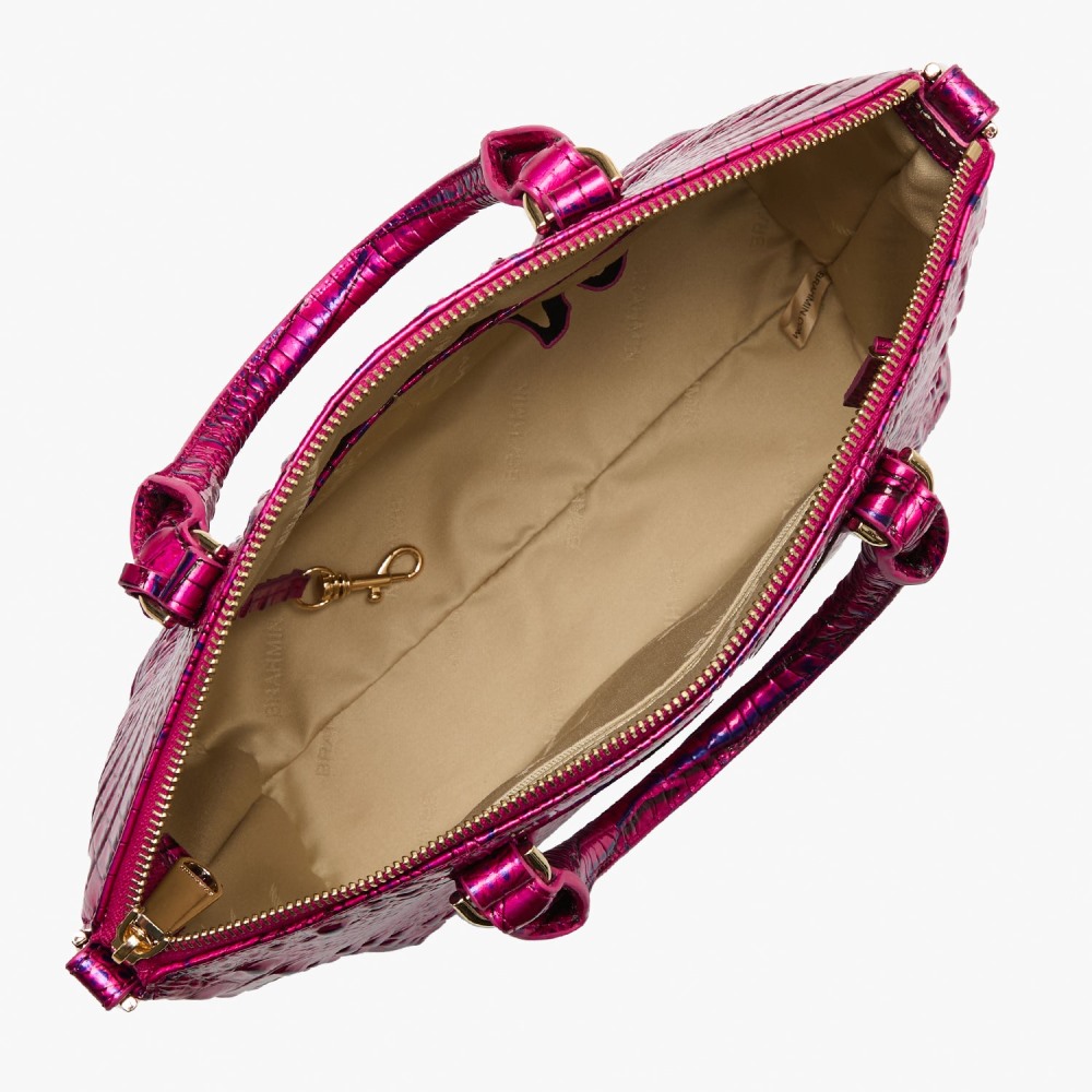 Brahmin Duxbury Leather Satchel - Voltage Violet