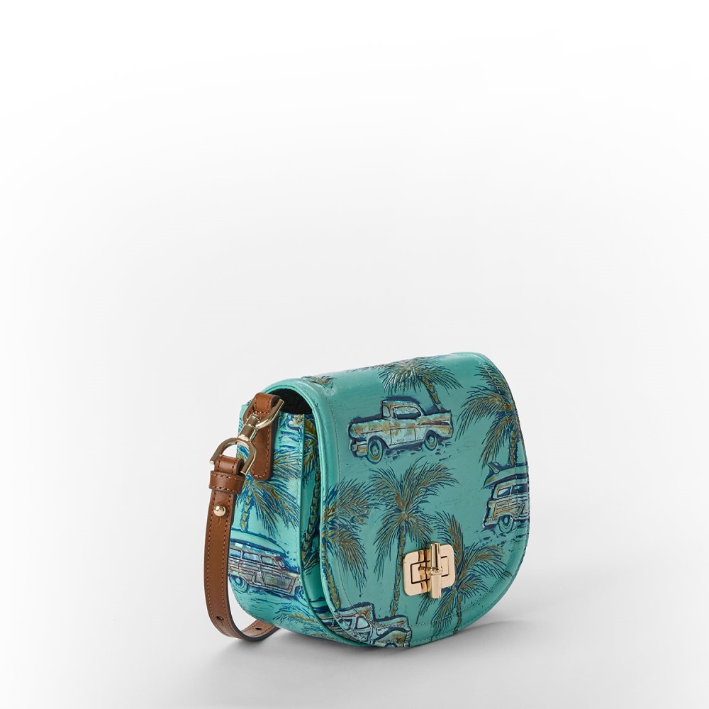 Brahmin Briar Leather Crossbody - Tropic Blue Copa Cabana