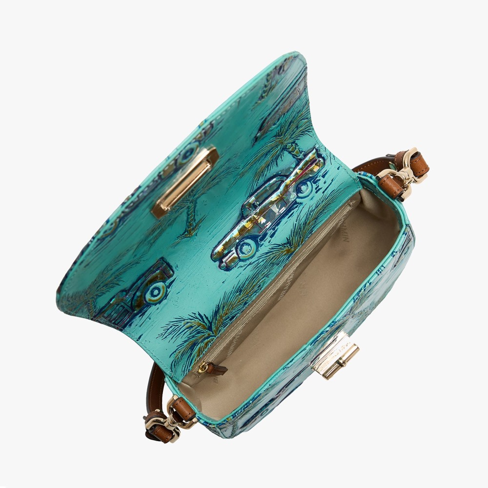 Brahmin Briar Leather Crossbody - Tropic Blue Copa Cabana