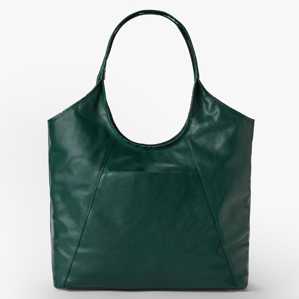 Brahmin Iona Leather Tote - Green Jupiter