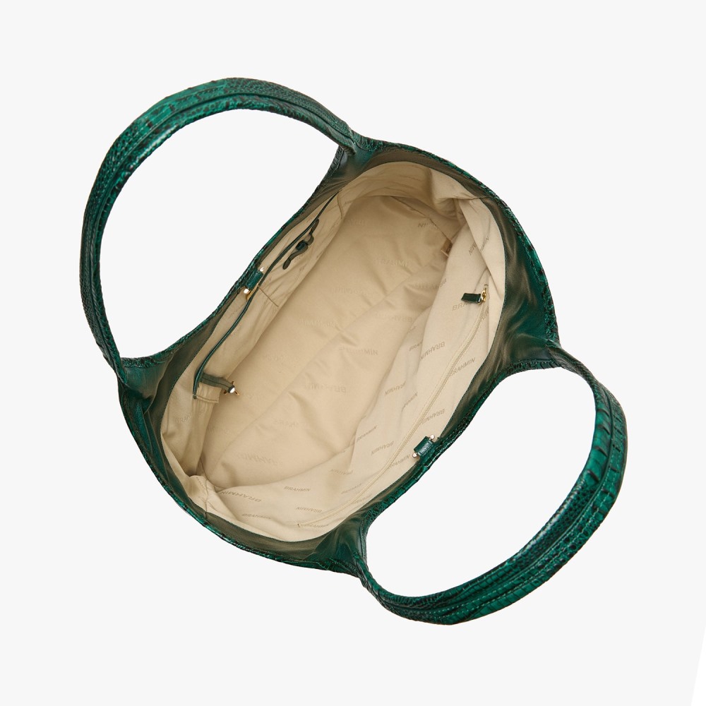 Brahmin Iona Leather Tote - Green Jupiter