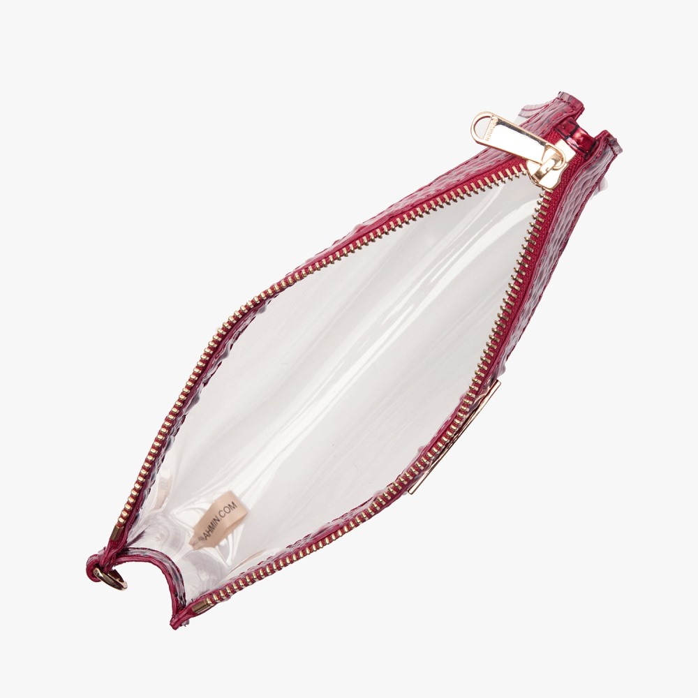 Brahmin Clarisse Transparent Wristlet - Crimson Seagate