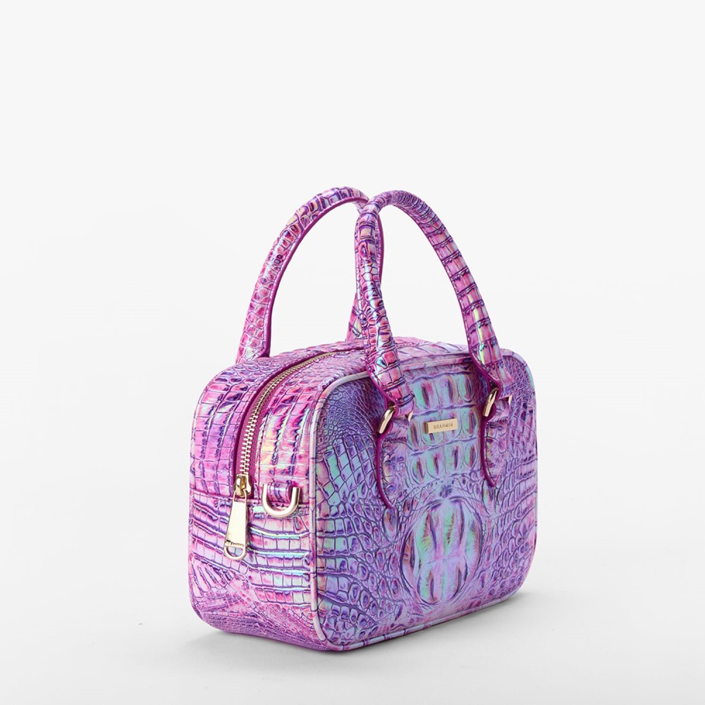 Brahmin Mara Leather Satchel - Purple Iris Melbourne