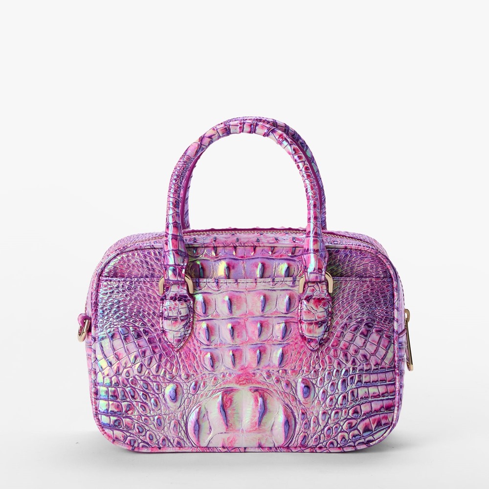 Brahmin Mara Leather Satchel - Purple Iris Melbourne