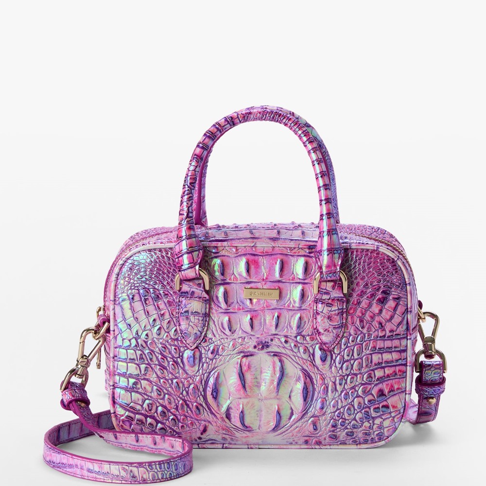 Brahmin Mara Leather Satchel - Purple Iris Melbourne